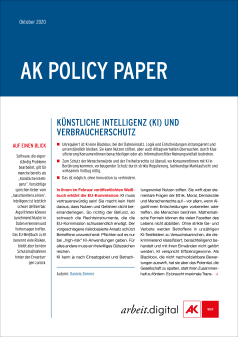 Policy Paper KI und Verbraucherschutz © AK Wien