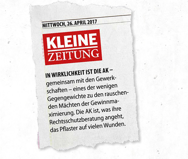 Zeitungsausschnitt Kleine Zeitung © ÖGB Verlag