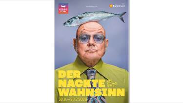 AK Card Angebot Schloss Spiele Kobersdorf "Der nackte Wahnsinn"