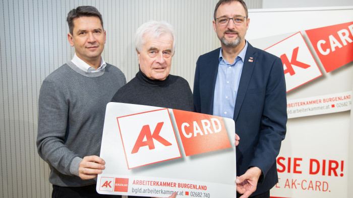 AK-Direktor-Stellvertreter Rainer Porics, Frank Hoffmann, Intendant Güssinger Kultursommer, und AK-Präsident Gerhard Michalitsch. © Roman Felder, AK Burgenland AK-Direktor-Stellvertreter Rainer Porics, Frank Hoffmann, Intendant Güssinger Kultursommer, und AK-Präsident Gerhard Michalitsch. © Roman Felder, AK Burgenland