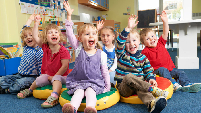 Kindergruppe im Kindergarten